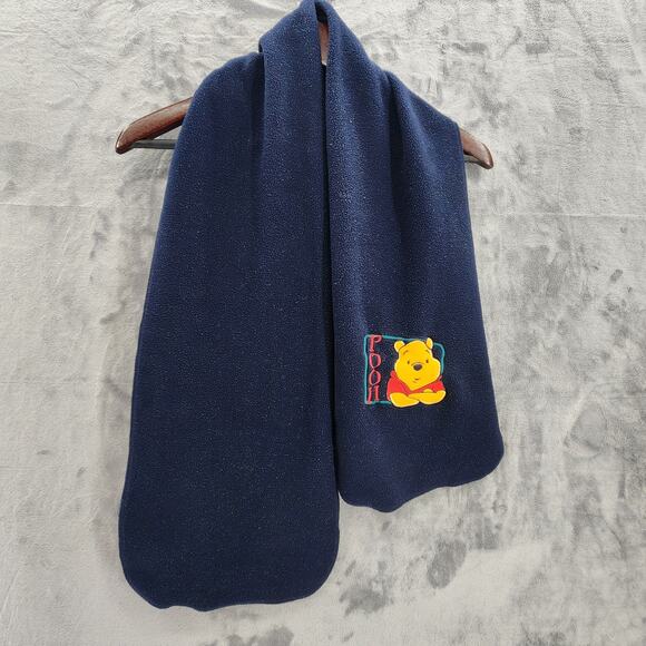 Vintage Disney Winnie the Pooh Fleece winter scarf embroidered soft warm - Picture 1 of 9